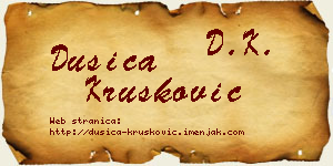 Dušica Krušković vizit kartica